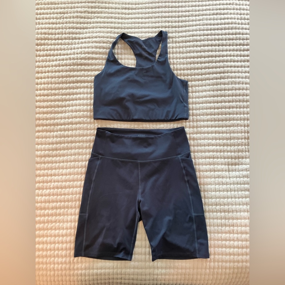 Girlfriend Collective Matching Set Navy